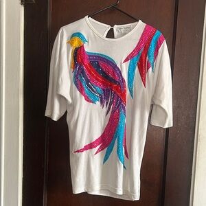 Vintage Sequin T-Shirt Tunic